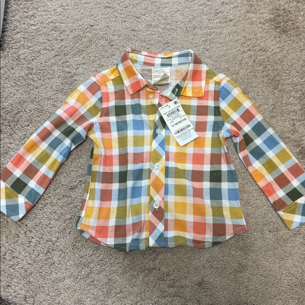 First Impressions Multicolor Plaid Shirt
